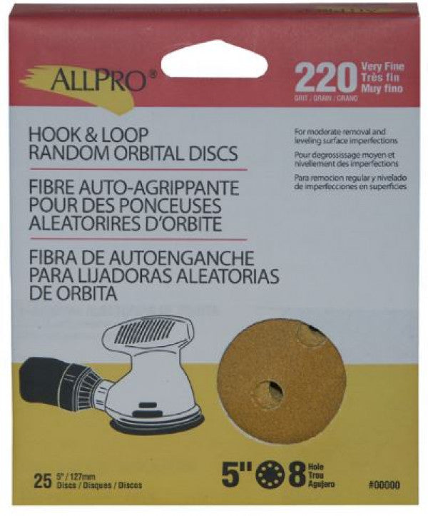 ALLPRO 80Grit H&L Sanding Discs 25pk