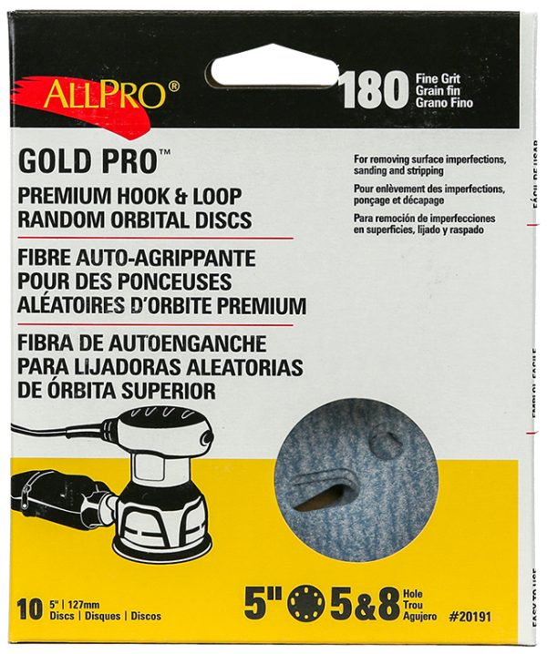 ALLPRO 180Grit H&L Sanding Discs 10pk