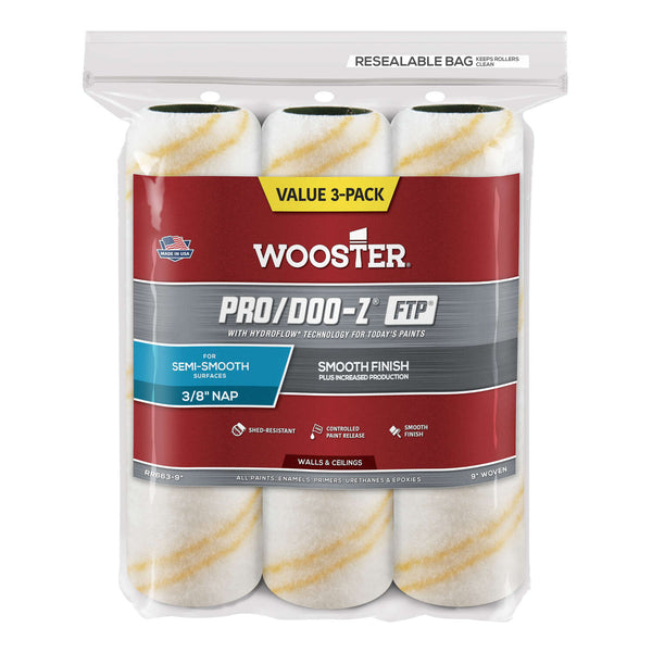 Wooster 9" R663 3/8" Paint Covers 3pk