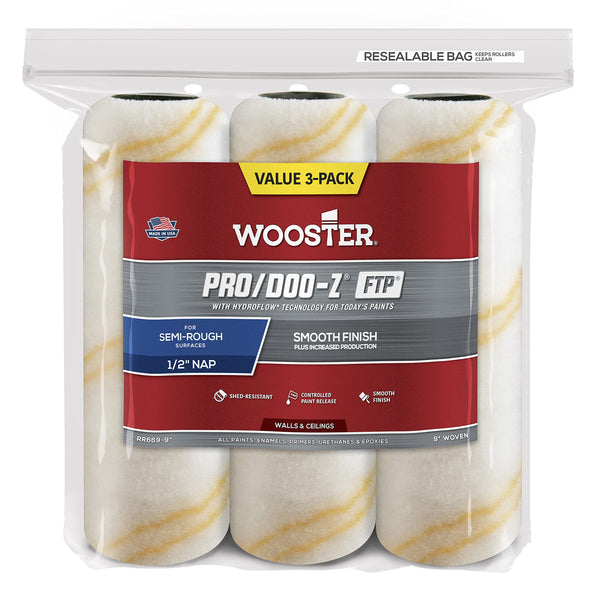Wooster 9" RR669 1/2" Paint Covers 3pk