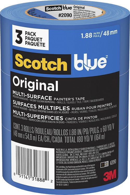 3M Scotch Blue Tape 2" 3pk