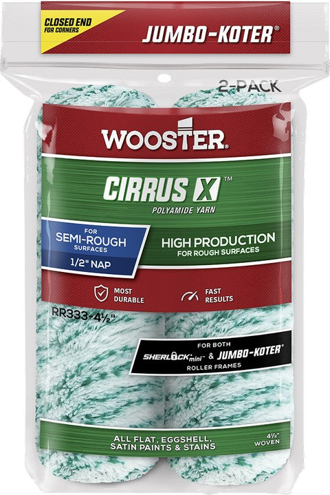 Wooster RR333 Cirrus-X Mini 4.5" 1/2 Nap 2pk