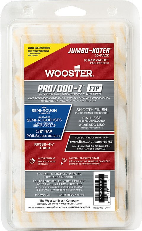 Wooster RR582 Pro/Doo-Z FTP 4" 1/2 Nap 10pk
