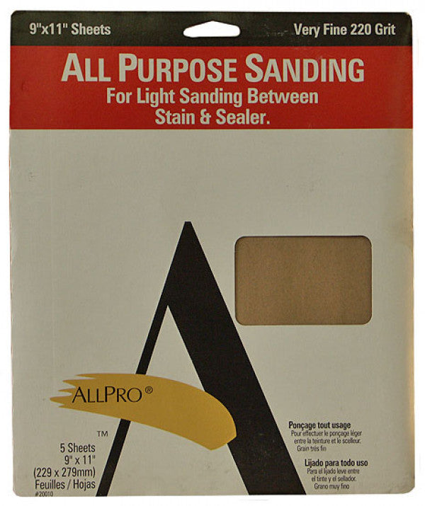 ALLPRO 100 Grit Sand Paper 5pk