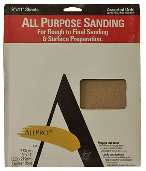 ALLPRO 60 Grit Sand Paper 3pk