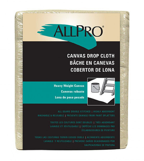 ALLPRO 8oz. 9x12ft Canvas Drop Cloth