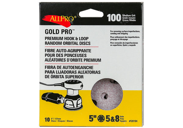 ALLPRO 100Grit H&L Sanding Discs 10pk