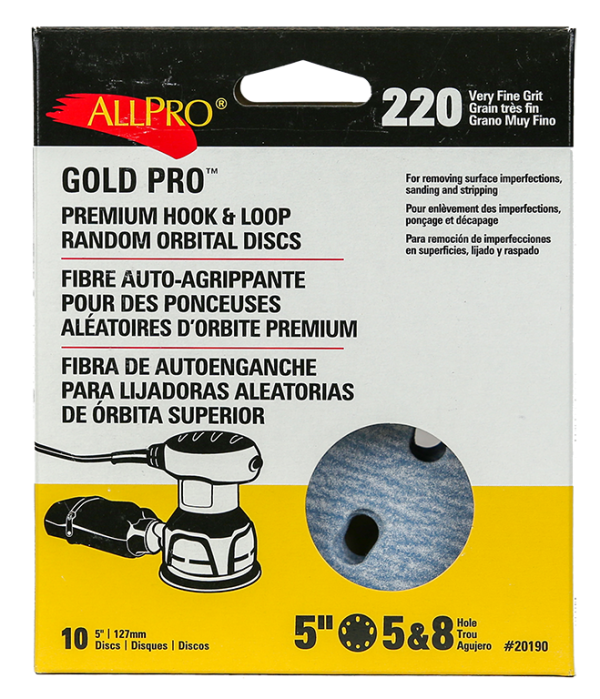 ALLPRO 220Grit H&L Sanding Discs 10pk