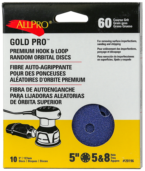 ALLPRO 60Grit H&L Sanding Discs 10pk
